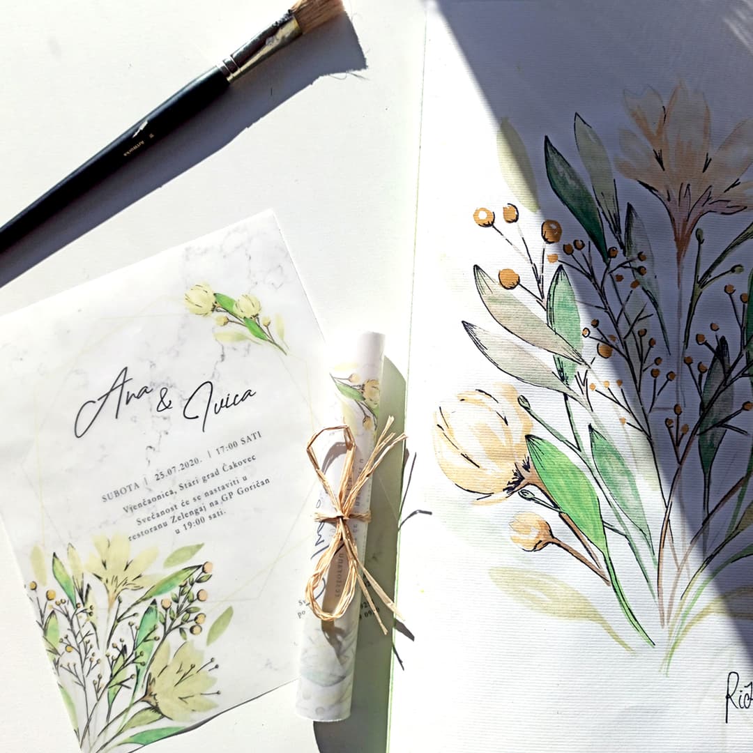 Ilustracija, tipografija i tonovi pažljivo su usklađeni kako bi pozivnica već na prvi pogled prenijela atmosferu dana koji dolazi.