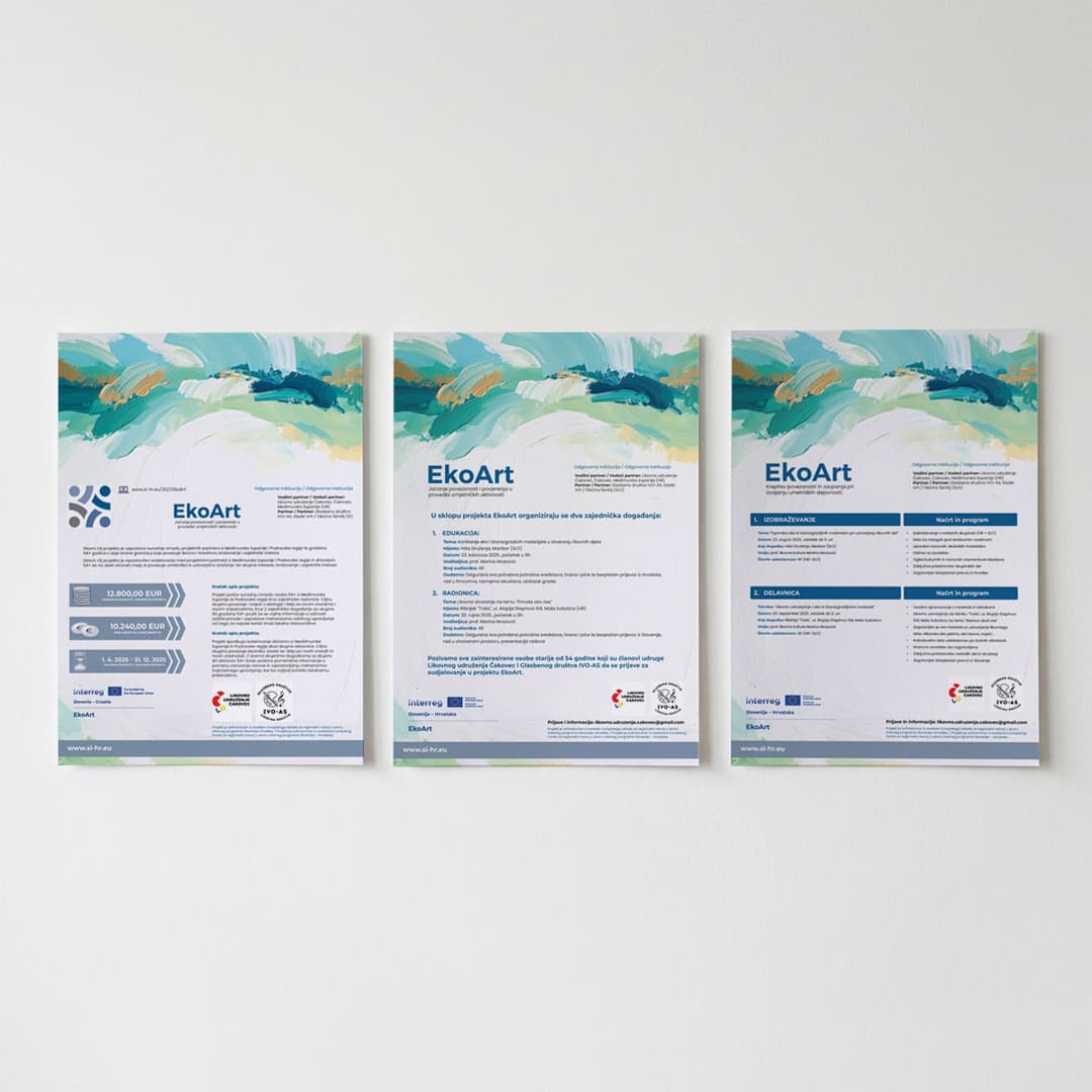 Dizajn za EkoArt - projekt suradnje između Hrvatske i Slovenije (Interreg)